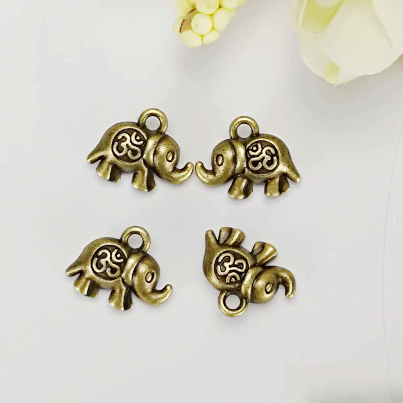 13x11MM Antique Silver Zinc Alloy Elephant Charm Pendant for DIY Necklace Bracelet Jewelry Making