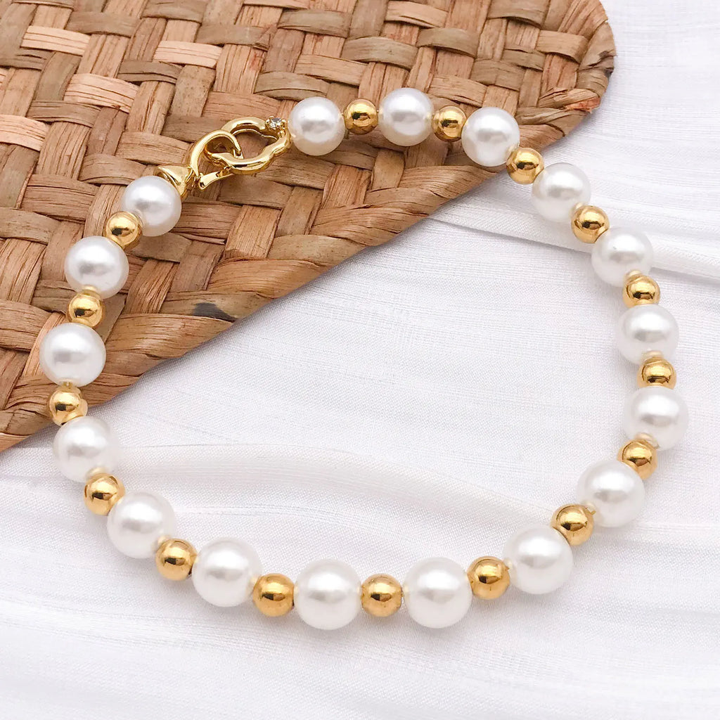 Vacuum Plated Stainless Steel Gold Round Spacer Beads for DIY Bracelets Necklaces