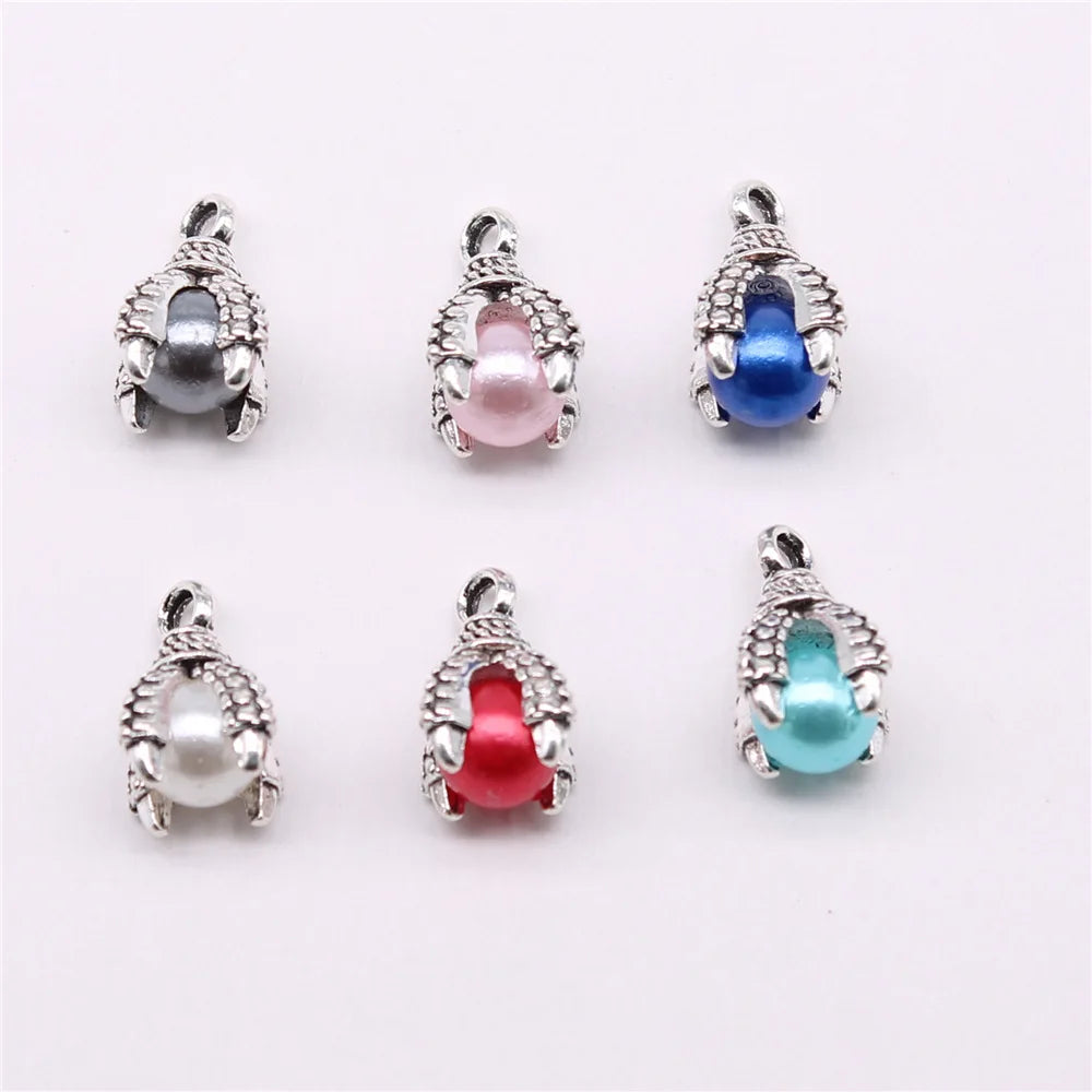 10x15mm 1.2g Zinc Alloy Eagle Claw Dragon Claw Loose Metal Beads for DIY Earrings Necklace