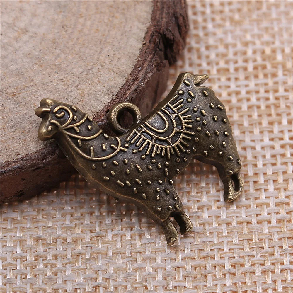 26x26mm 2.5g Multicolor Zinc Alloy Alpaca Charm Pendant for DIY Necklace Bracelet Jewelry Making