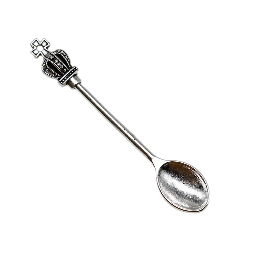 56x11mm 2.8g Multicolor Zinc Alloy Crown Spoon Charm Pendant for DIY Necklace Bracelet Jewelry Making