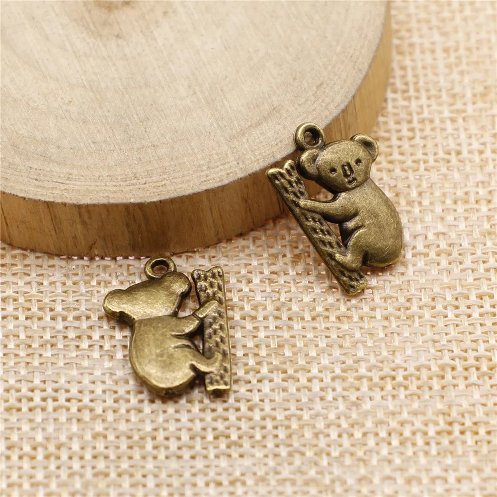 20x14mm 2.1g Multicolor Zinc Alloy Koala Bear Charm Pendant for Necklace Bracelet DIY Jewelry Making