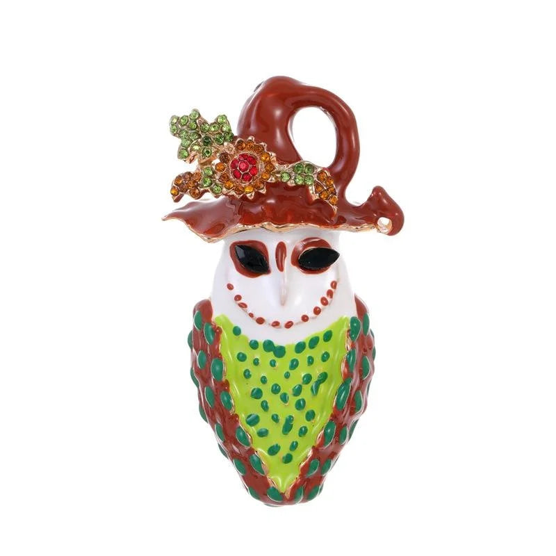Cute Halloween Clown Jester Enamel Alloy Brooch With Rhinestones, Whimsical Corsage Lapel Pin Gift