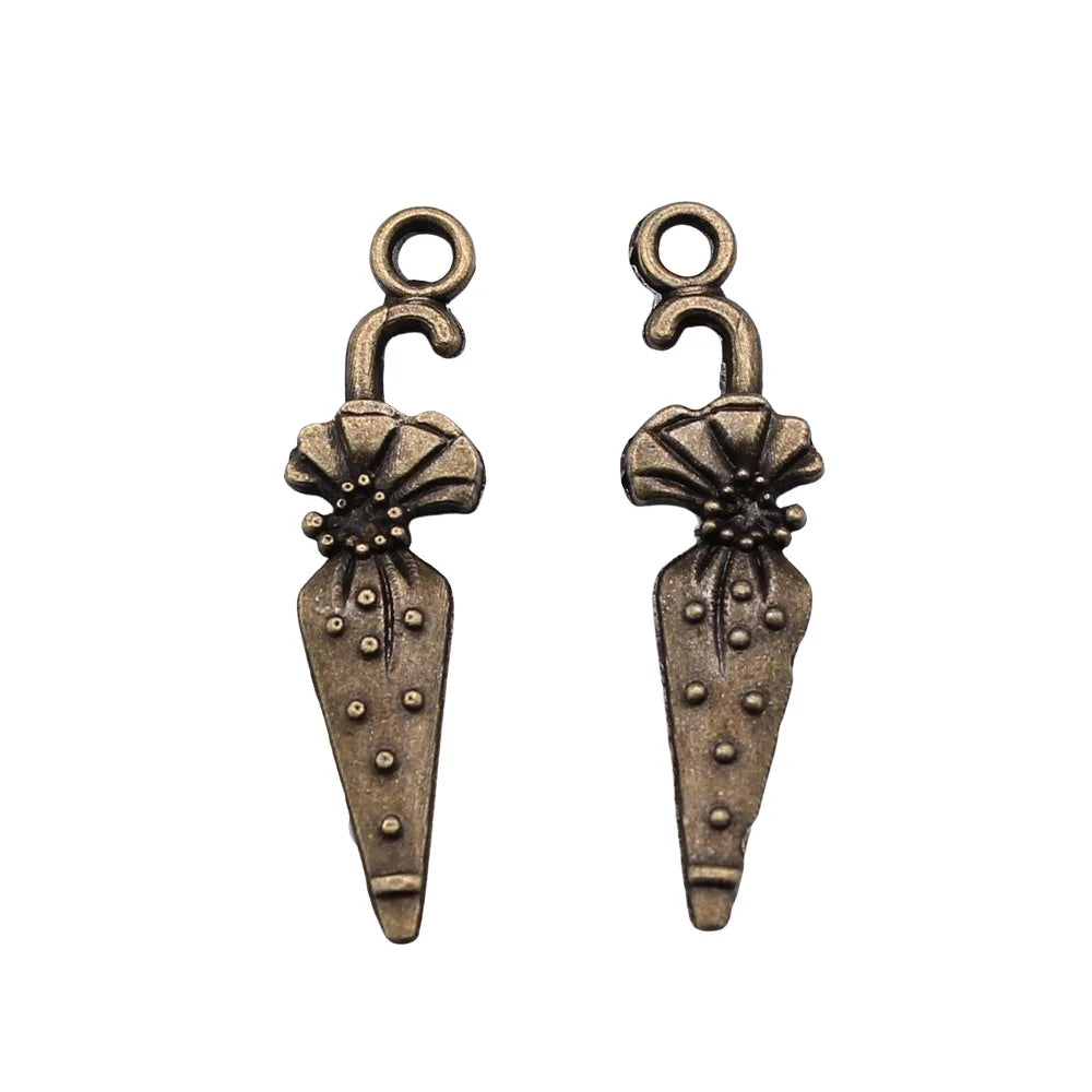 7x26mm 0.6g Multicolor Zinc Alloy Umbrella Charm Pendant for DIY Necklace Bracelet Earring Making