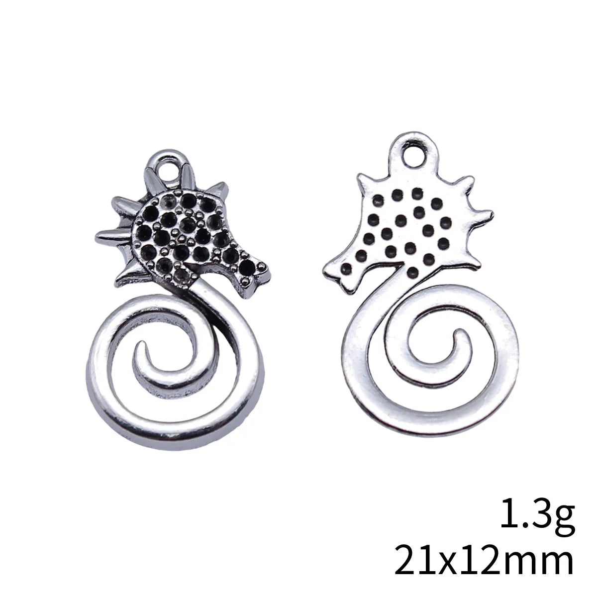 21x12mm 1.3g Antique Silver Zinc Alloy Seahorse Charm Pendant for Necklace Bracelet DIY Jewelry