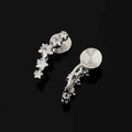 Elegant Starburst Zircon Ear Cuff Stud & Clip On No Piercing Spiral Hoop Fashion Earrings