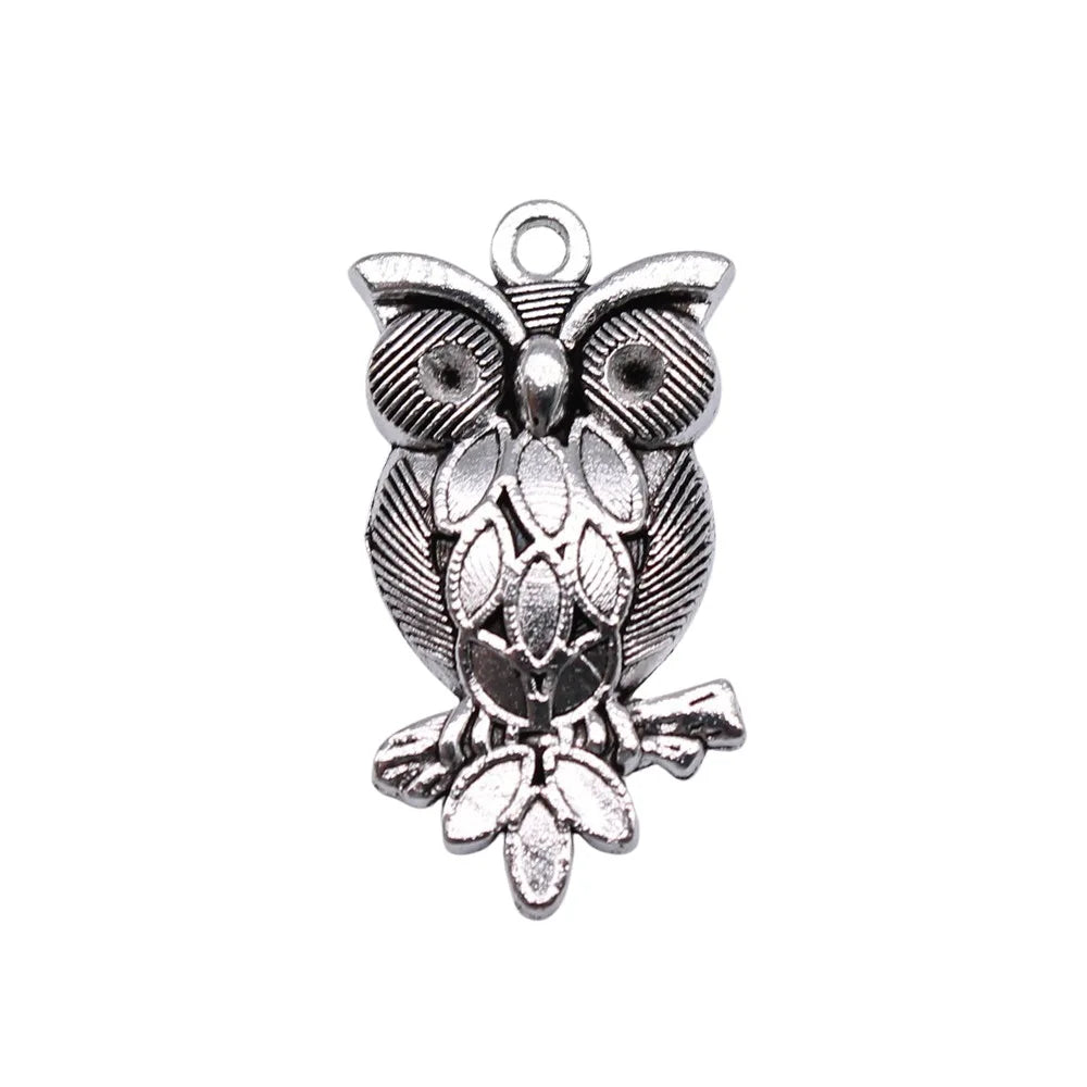 30x16mm 2.6g Multicolor Zinc Alloy Owl Cat Charm Pendant for DIY Necklace Bracelet Jewelry Making