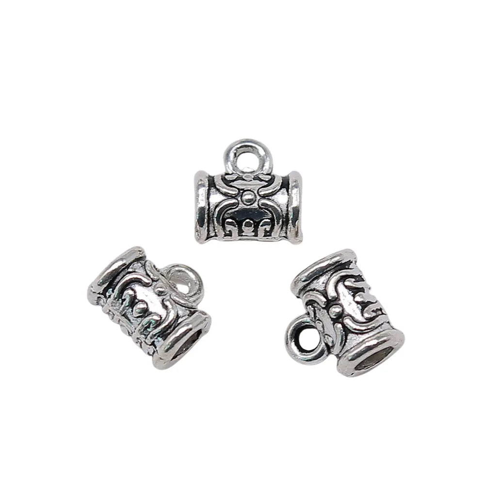 7x7x5mm 0.5g Multicolor Zinc Alloy Pendant Bails Connector Charms for DIY Necklace Bracelet Making