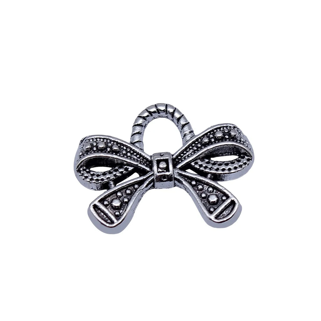 19x14mm 1.05g Antique Silver Zinc Alloy Bowknot Butterfly Charm Pendant for DIY Bracelet Necklace Jewelry