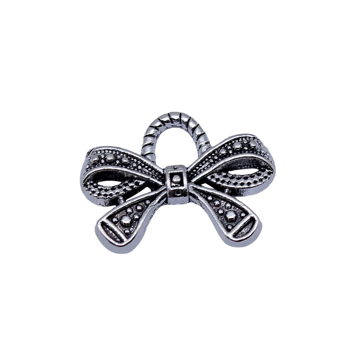 19x14mm 1.05g Antique Silver Zinc Alloy Bowknot Butterfly Charm Pendant for DIY Bracelet Necklace Jewelry