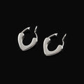 Elegant Smooth Gold Heart Hoop Alloy Stud & Clip On No Piercing Commuter Ear Cuff Earrings