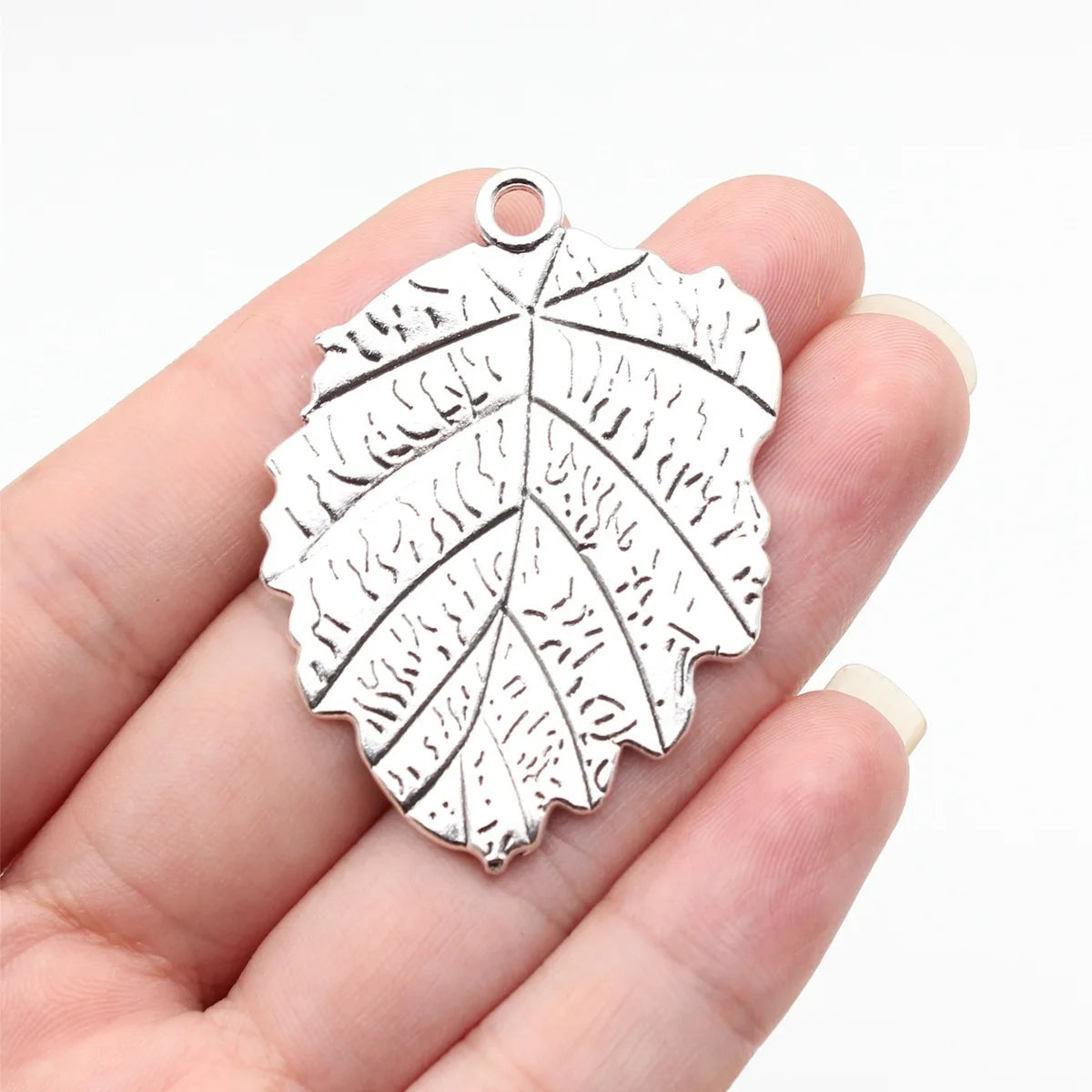 50x35mm 11.3g Multicolor Zinc Alloy Leaf Charm Pendant for Necklace Earring Bracelet Jewelry DIY