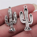 16x33mm 2.8g Antique Silver Zinc Alloy Cactus Charm Pendant for DIY Handmade Jewelry Making