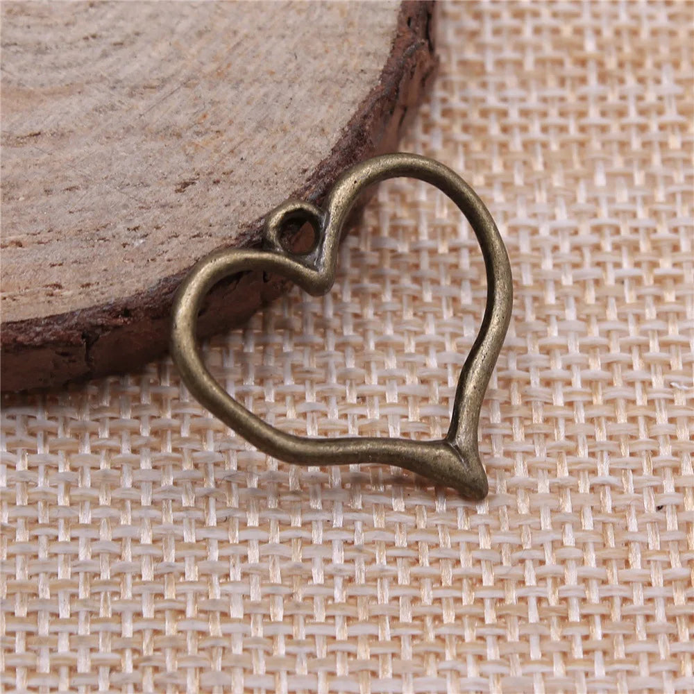 23x23mm 1.3g Multicolor zinc alloy Heart charm pendant for DIY necklace bracelet earring making