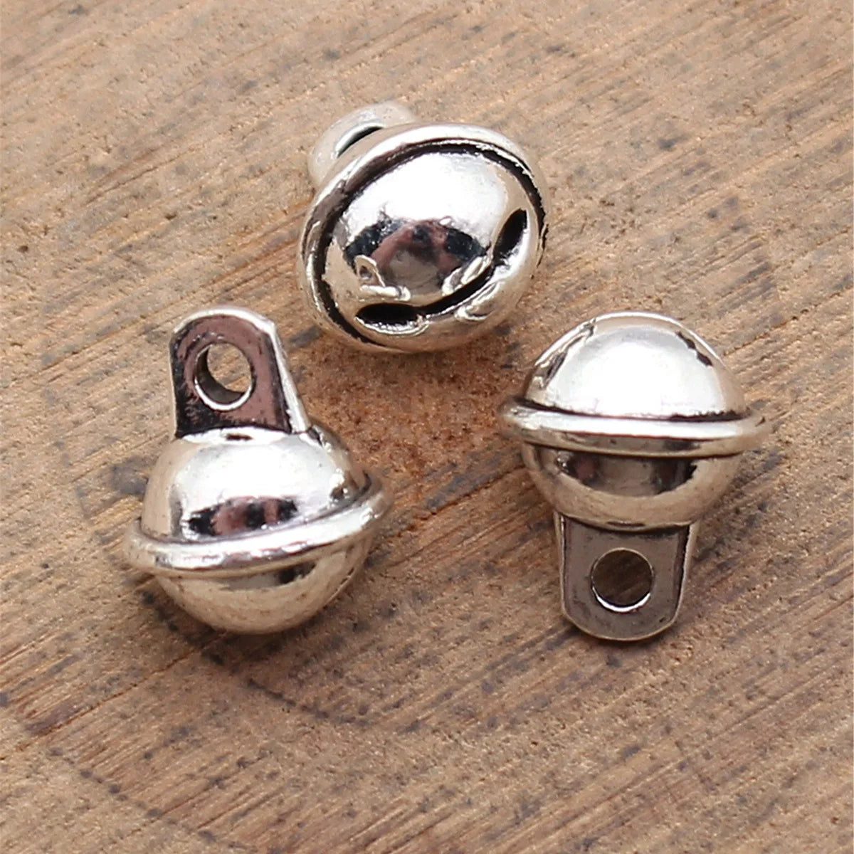 9.3x7.8x7.8mm 1.1g Antique Silver Zinc Alloy Bell Shape Charm Pendant for DIY Bracelet Necklace Jewelry Making
