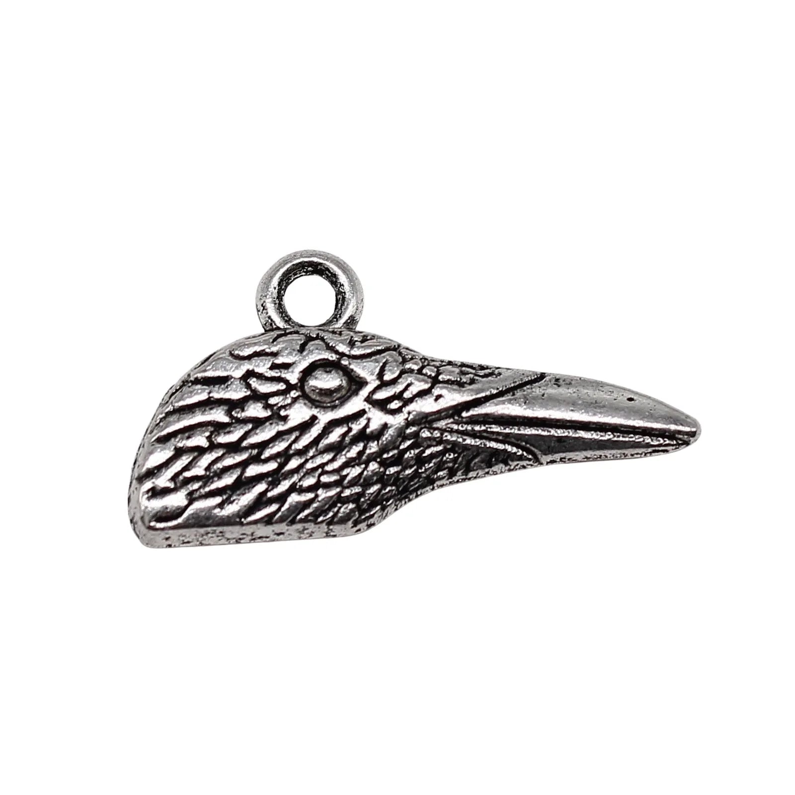 14x28mm 1.6g Antique Silver Zinc Alloy Bird Head Charm Pendant for Necklace Bracelet DIY Jewelry Making