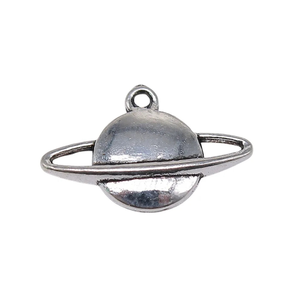 20x13mm 0.8g Multicolor Zinc Alloy Solar System Charm Pendant for DIY Necklace Bracelet Making