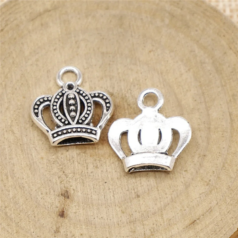 16x15mm 1g Multicolor Zinc Alloy Crown Charm Pendant for DIY Bracelet Necklace Jewelry Making