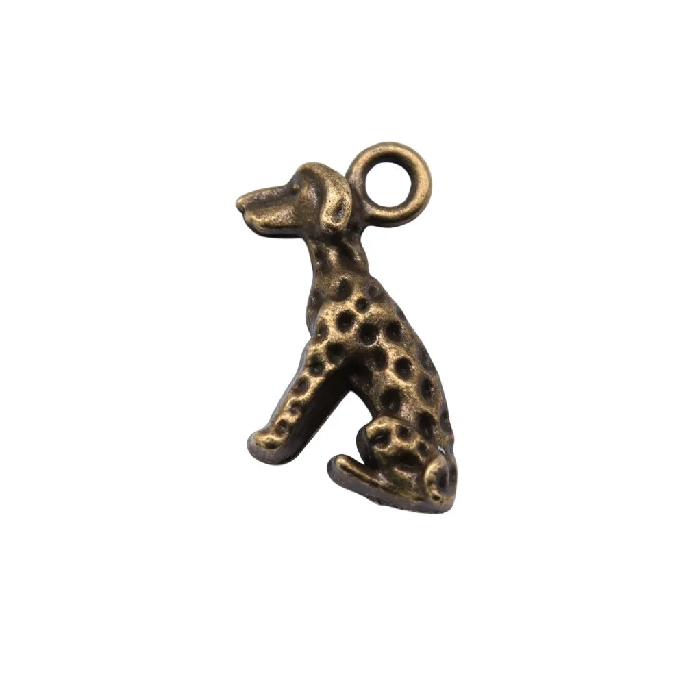15x10mm 1.2g Multicolor Zinc Alloy Dog Charm Pendant for DIY Bracelet Necklace Jewelry Making
