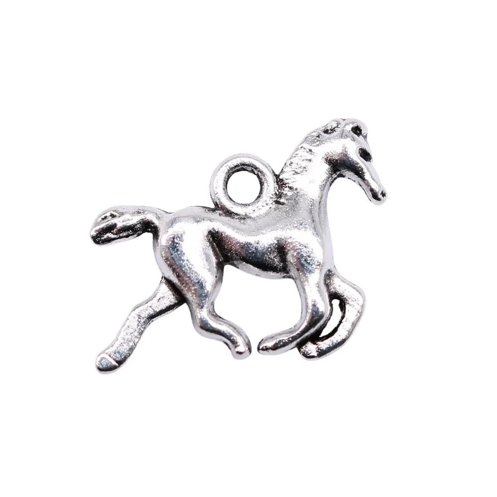 22x14mm 1.4g Multicolor Zinc Alloy Pony Charm Pendant for DIY Necklace Bracelet Jewelry Making