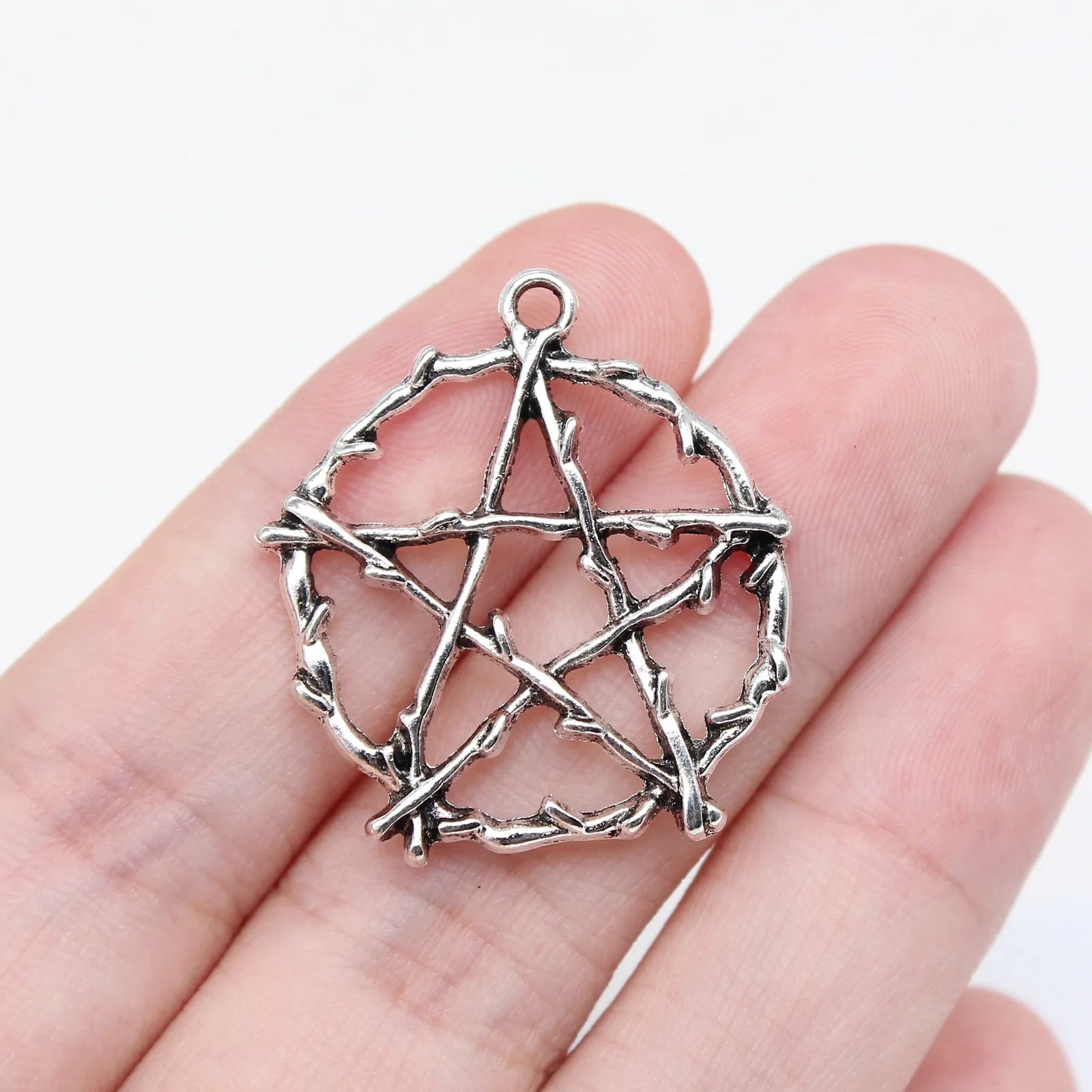 28x26mm 2.3g Multicolor Zinc Alloy Five-Point Star Charm Pendant for DIY Necklace Bracelet Making