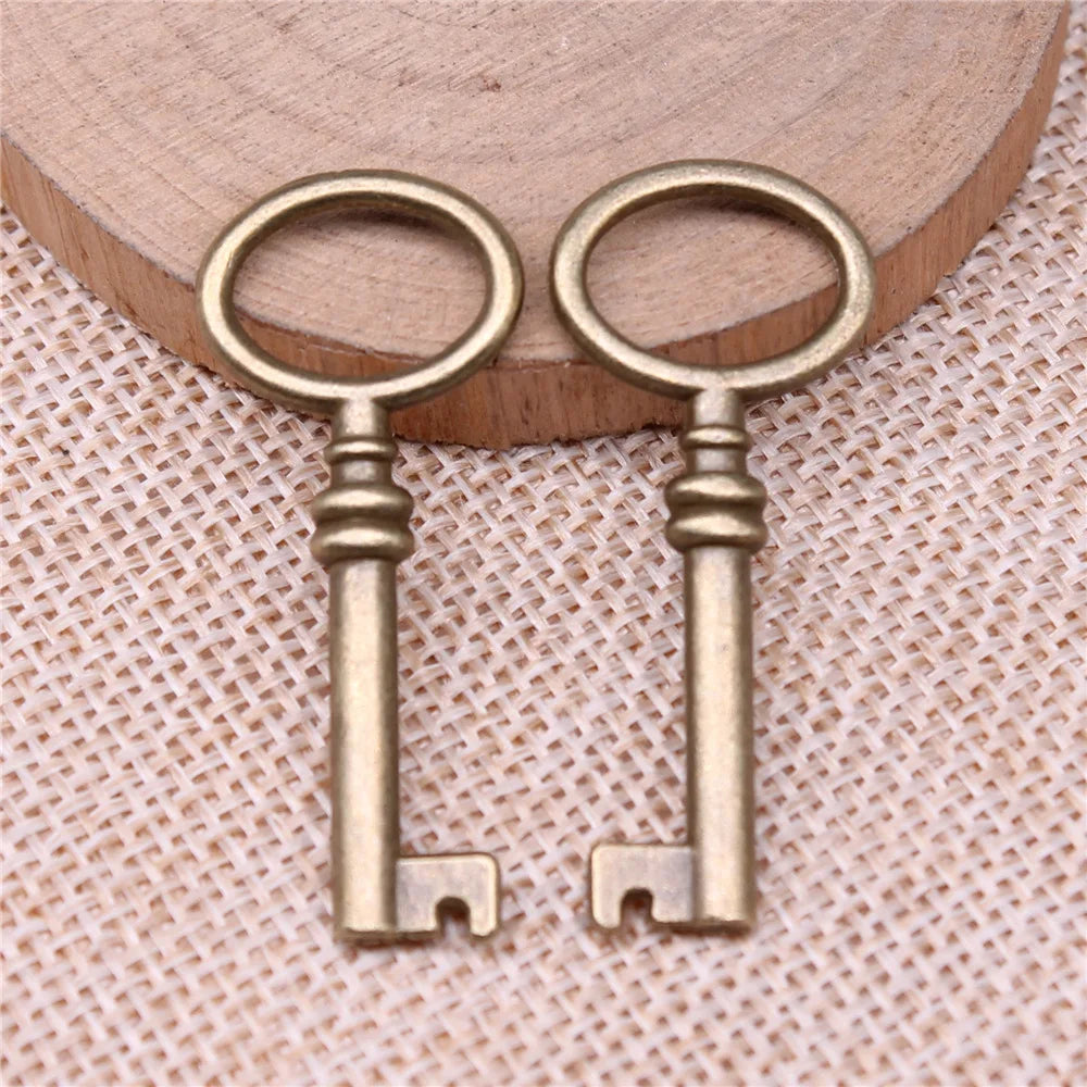 41x17mm 2.6g Multicolor Zinc Alloy Key Charm Pendant for DIY Necklace Bracelet Jewelry Making