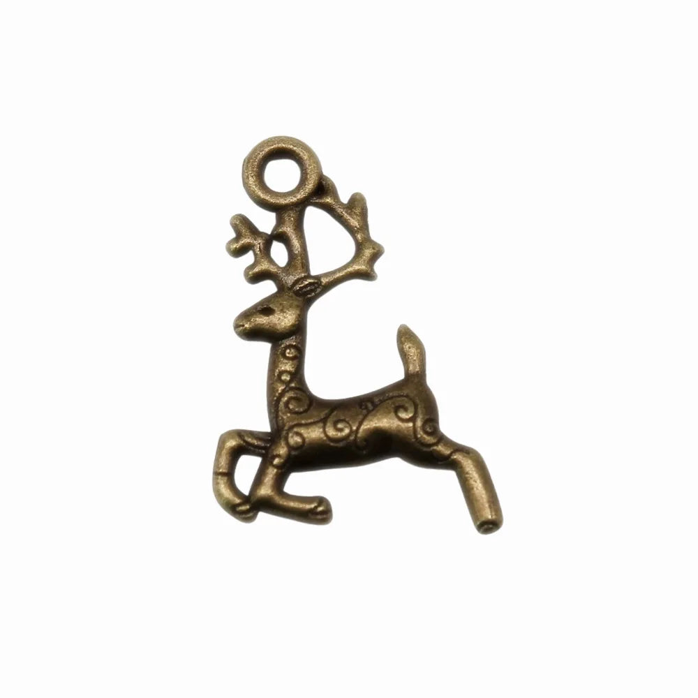22x14mm 0.8g Zinc Alloy Reindeer charm pendant for Christmas DIY necklace bracelet jewelry making