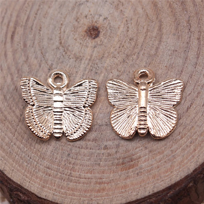 12x13mm 0.6g Zinc Alloy Butterfly Charm Pendant for DIY Necklace Bracelet Jewelry Making
