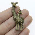 54x22mm 4.4g Multicolor Zinc Alloy Giraffe Charm Pendant for Necklace Bracelet Jewelry Making