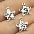 14x12mm 0.5g Antique Silver Zinc Alloy Just For You Charm Pendant for DIY Necklace Bracelet Making