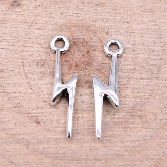 20x5mm 0.45g Multicolor Zinc Alloy Lightning Charm Pendant for DIY Necklace Bracelet Jewelry Making