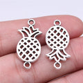 26x13mm 1.49g Antique Silver Zinc Alloy Pineapple Connector Charm for DIY Bracelet Jewelry Making