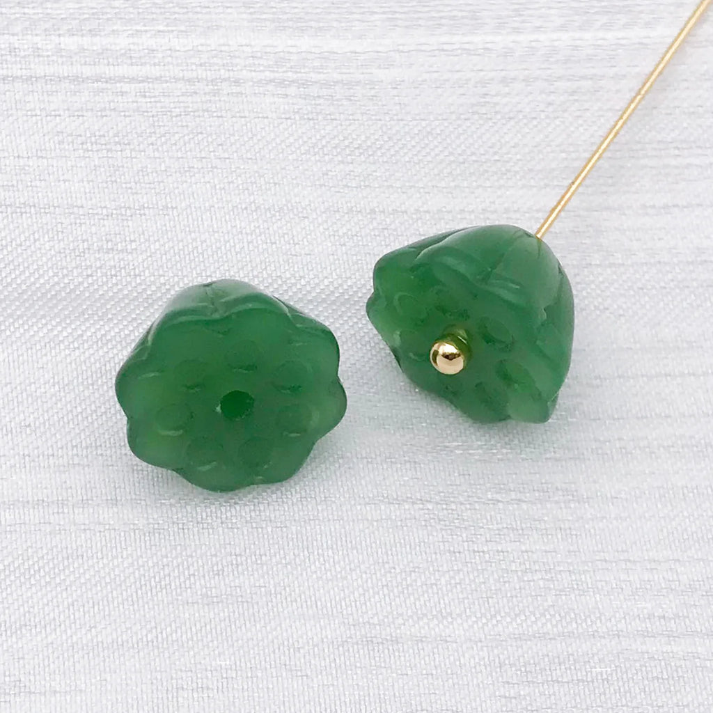 Transparent Glass Lotus Pod Bead Charm Pendant for Bracelet and Necklace Jewelry Making