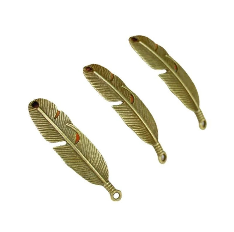 Zinc Alloy Wing Feather Charm Pendant for DIY Necklace Bracelet Jewelry Making