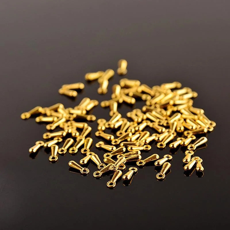 6x3MM Zinc Alloy Teardrop Charm Pendant for DIY Necklace Bracelet Jewelry Making