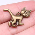 30x22mm 2.4g Multicolor Zinc Alloy Side Eye Cat Charm Pendant for DIY Bracelet Necklace Making