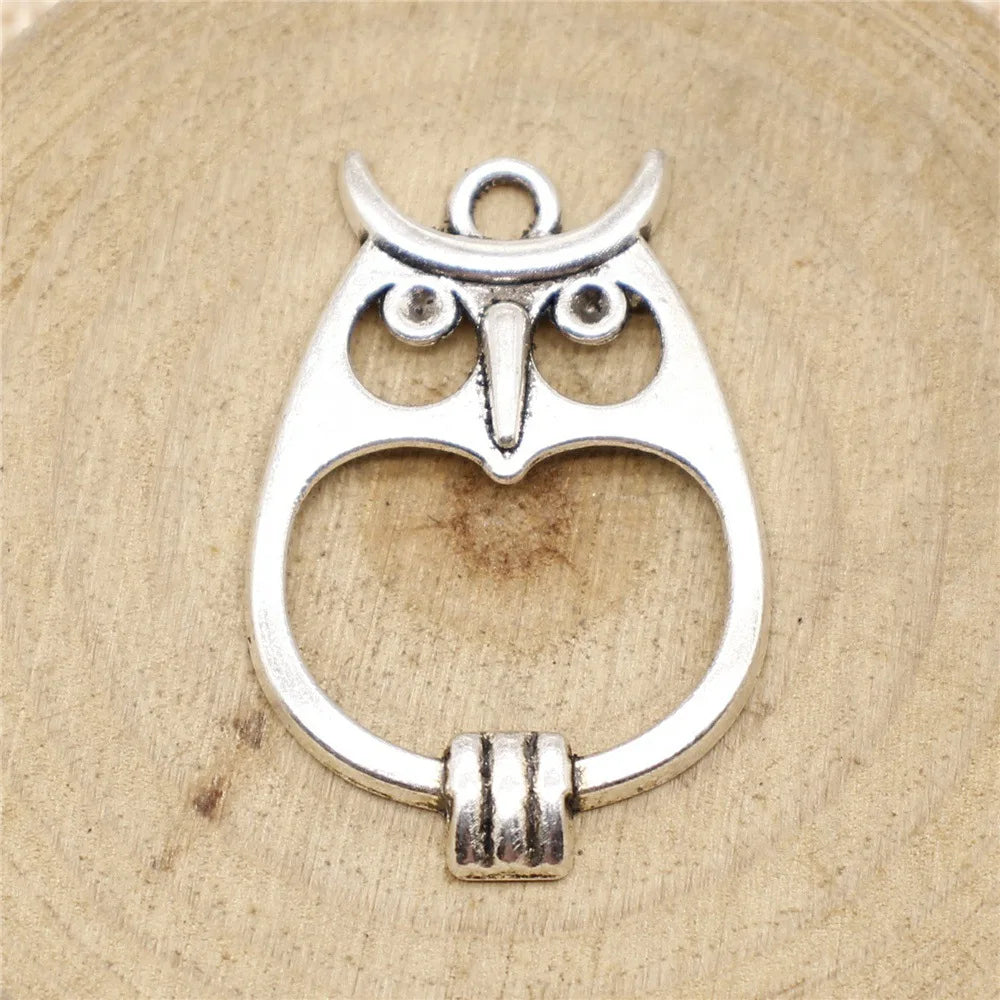 34x24mm 2.7g Multicolor Zinc Alloy Owl Cat Charm Pendant for DIY Bracelet Necklace Jewelry Making