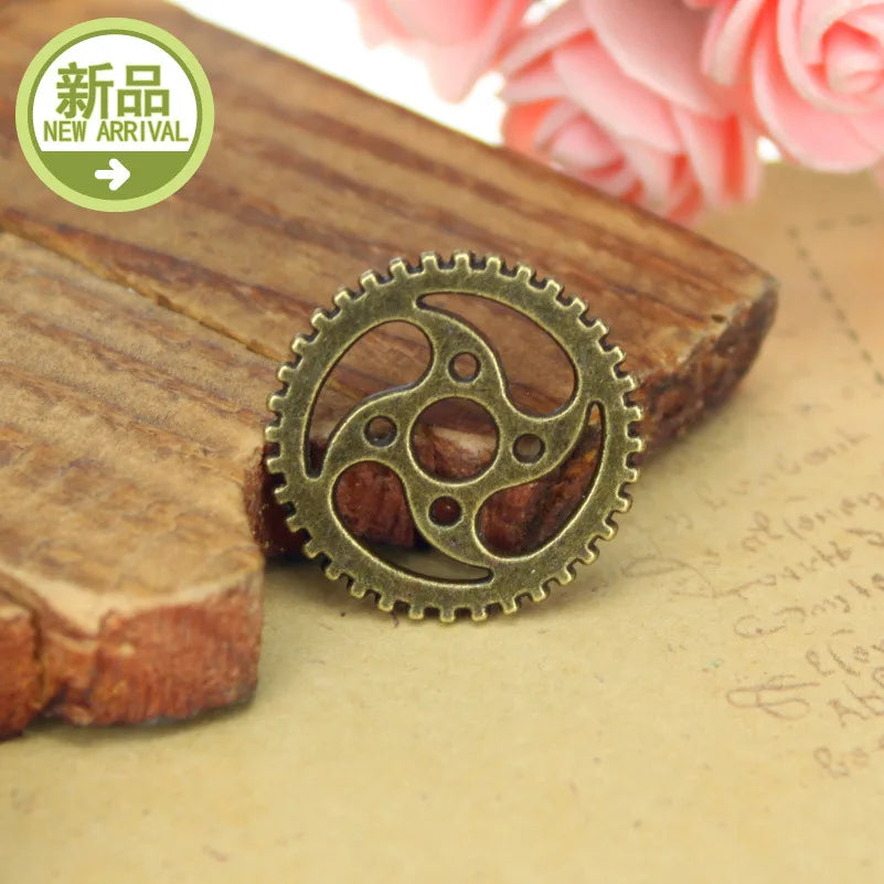 30MM Zinc Alloy Gear Charm Pendant for DIY Necklace Bracelet Jewelry Making