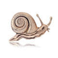 Vintage Gold Tone Alloy Snail Brooch With Spiral Shell, Elegant Animal Lapel Pin Suit Accessory Gift