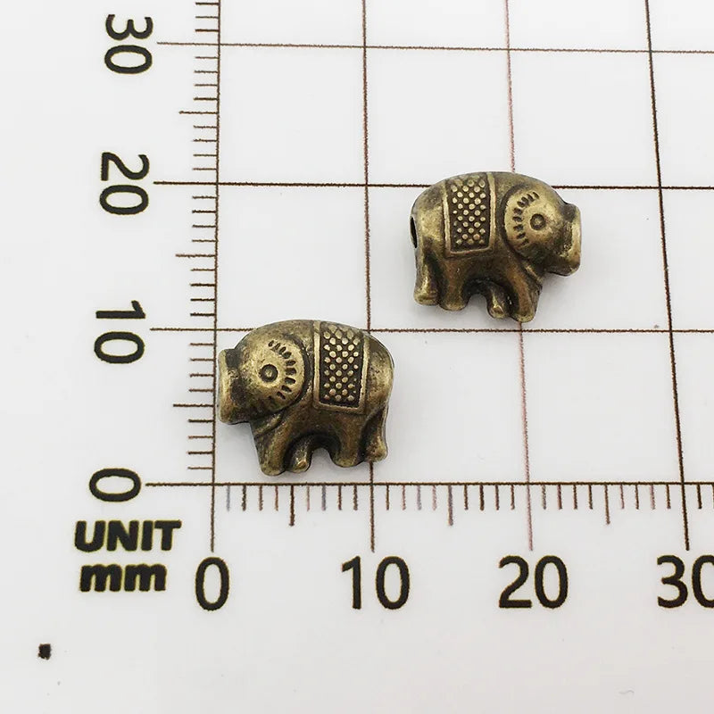 Zinc Alloy UFO Elephant Spacer Beads Loose Metal Beads for DIY Beaded Bracelet