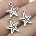 18x12mm 0.8g Antique Silver Zinc Alloy Starfish Charm Pendant for DIY Ocean Theme Jewelry Making