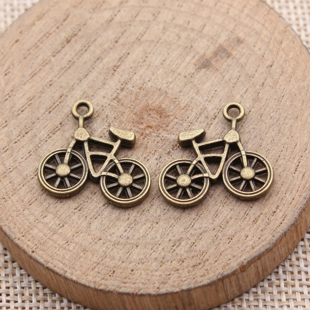 20x19mm 1.65g Multicolor Zinc Alloy Bicycle Charm Pendant for DIY Bracelet Necklace Jewelry Making