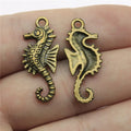 29x12mm 1.5g Multicolor Zinc Alloy Seahorse Charm Pendant for DIY Necklace Bracelet Jewelry Making