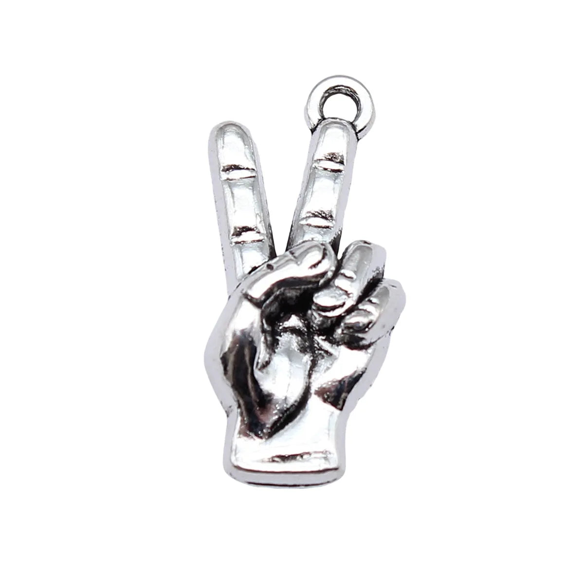11x24mm 2.9g Antique Silver Zinc Alloy Yeah Hand Gesture charm pendant for DIY jewelry accessories