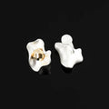 Vintage Matte Alloy Flower Stud & Clip On No Piercing Two Tone Gold Silver Luxury Earrings