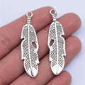 49x13mm 3.1g Multicolor Zinc Alloy Feather Charm Pendant for DIY Necklace Bracelet Jewelry Making