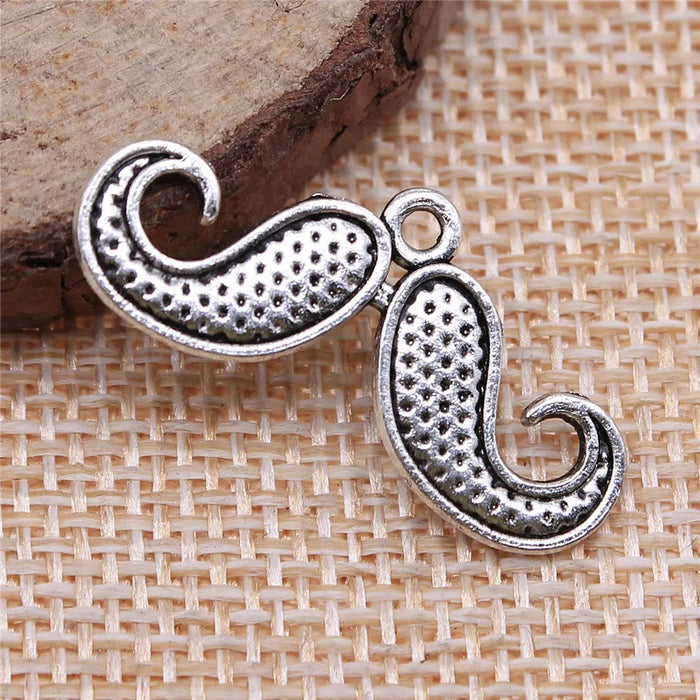 30x13mm 1.1g Multicolor Zinc Alloy Mustache Charm Pendant for DIY Bracelet Necklace Jewelry Making
