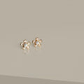 Mini Flower 14K Plated Copper Stud Earrings, Fresh Simple Versatile Jewelry
