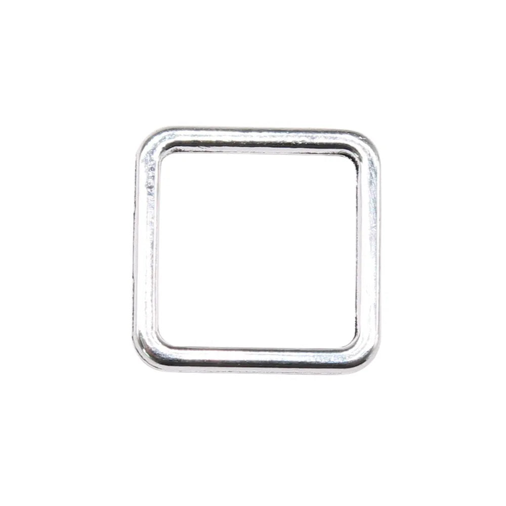 15x15mm 0.78g Multicolor Zinc Alloy Square Geometric Charm Pendant for DIY Earrings Bracelet Making