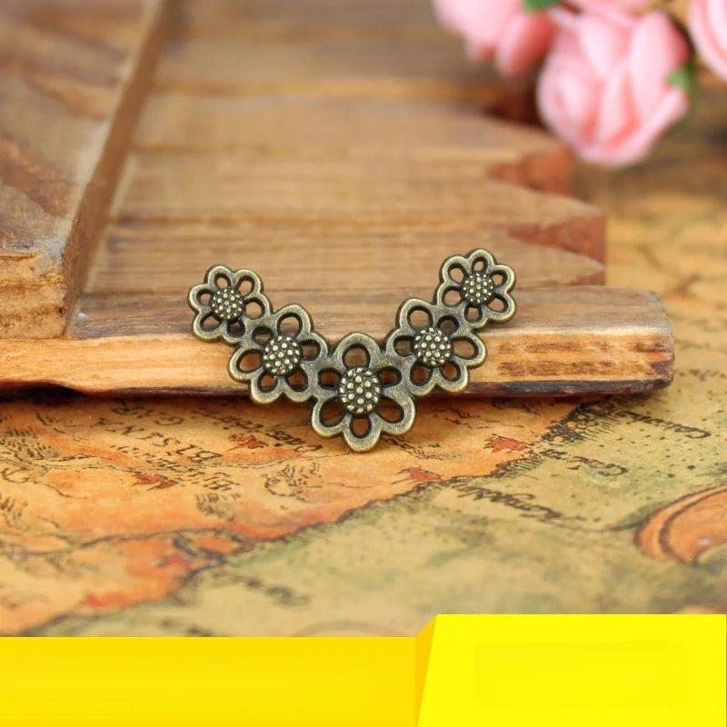 33x19MM Zinc Alloy Lotus Flower Charm Pendant for DIY Necklace Bracelet Jewelry Making